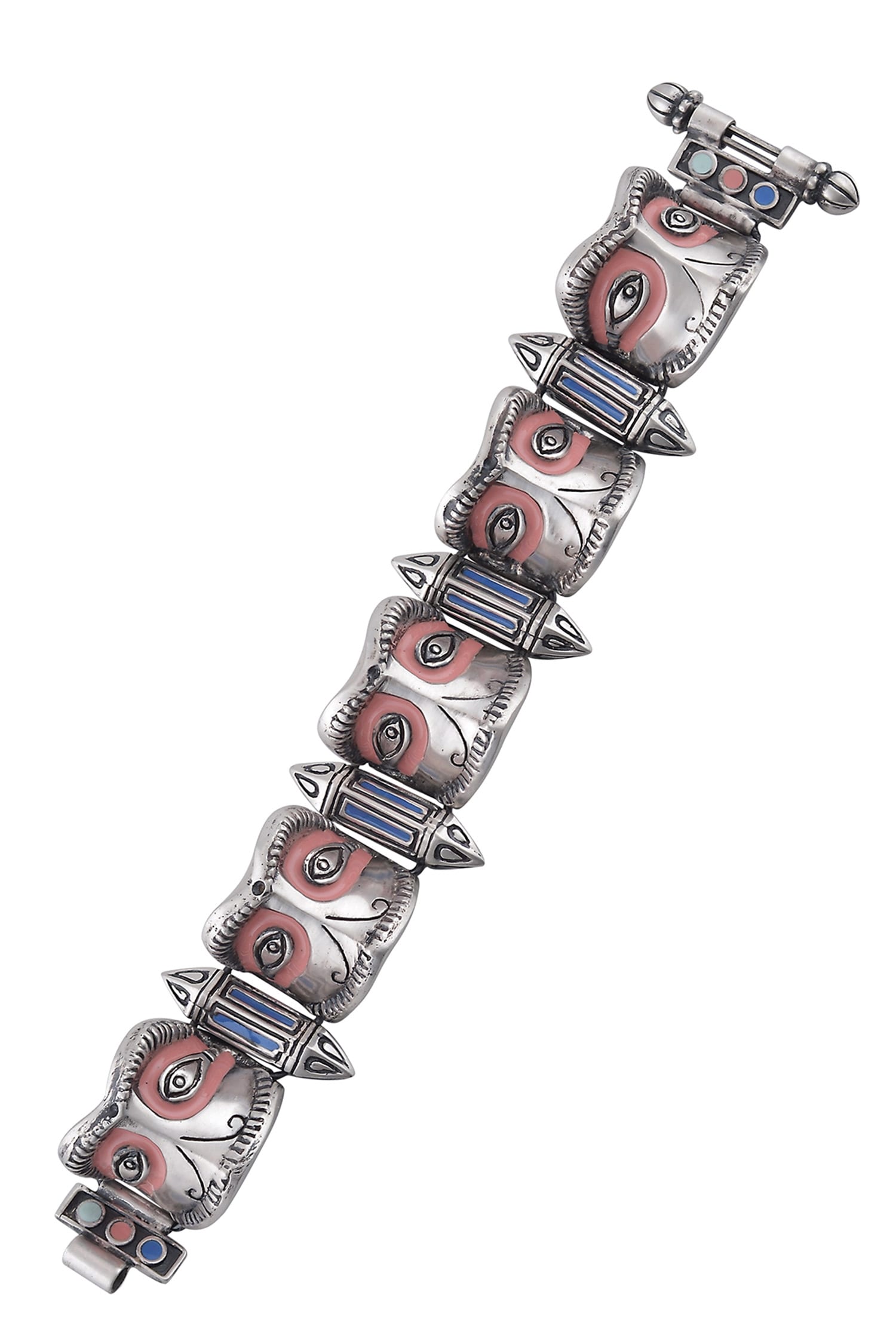 Pastel Enamel Makra Face Bracelet 