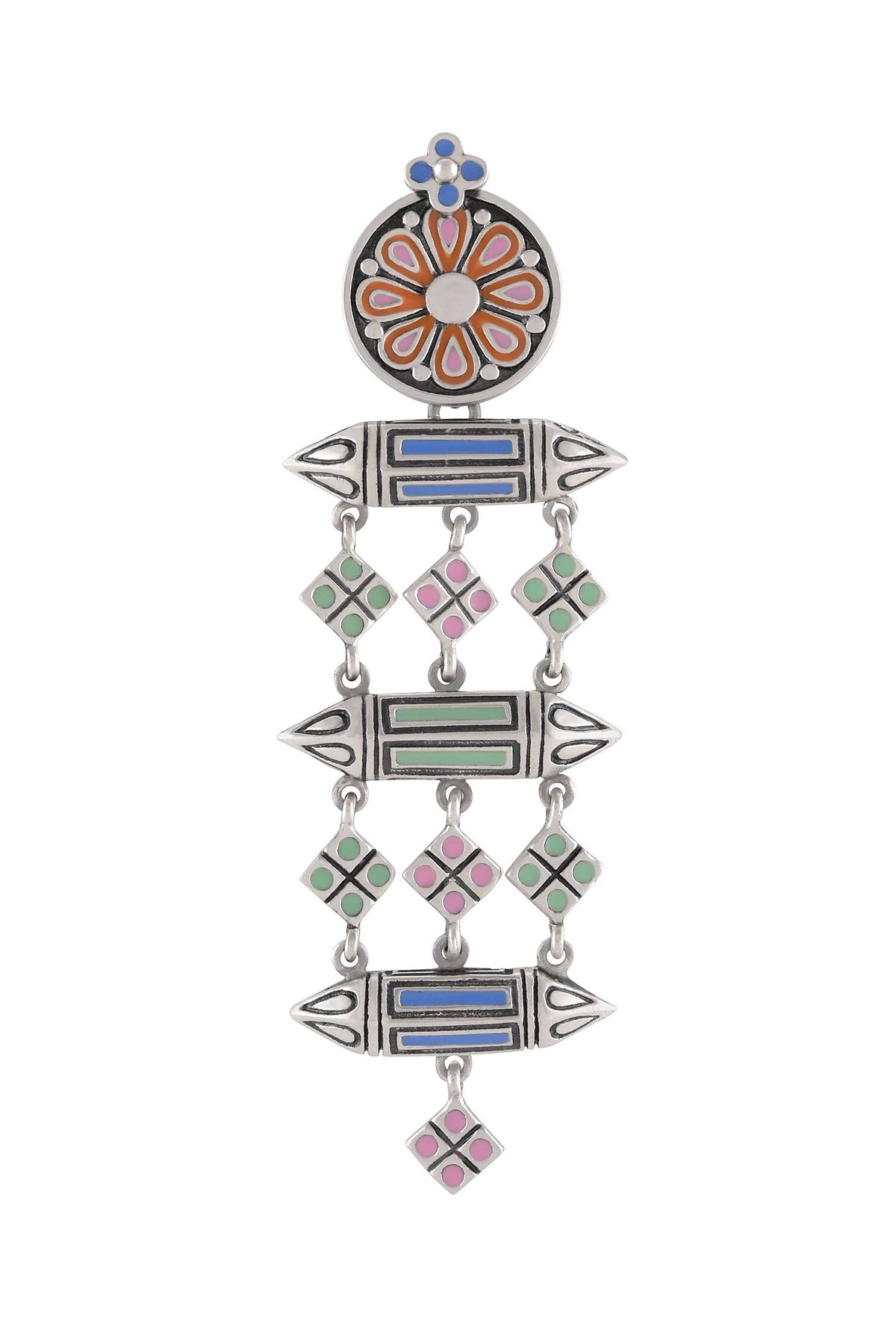 Rhombus Taveez Dangler Earrings 