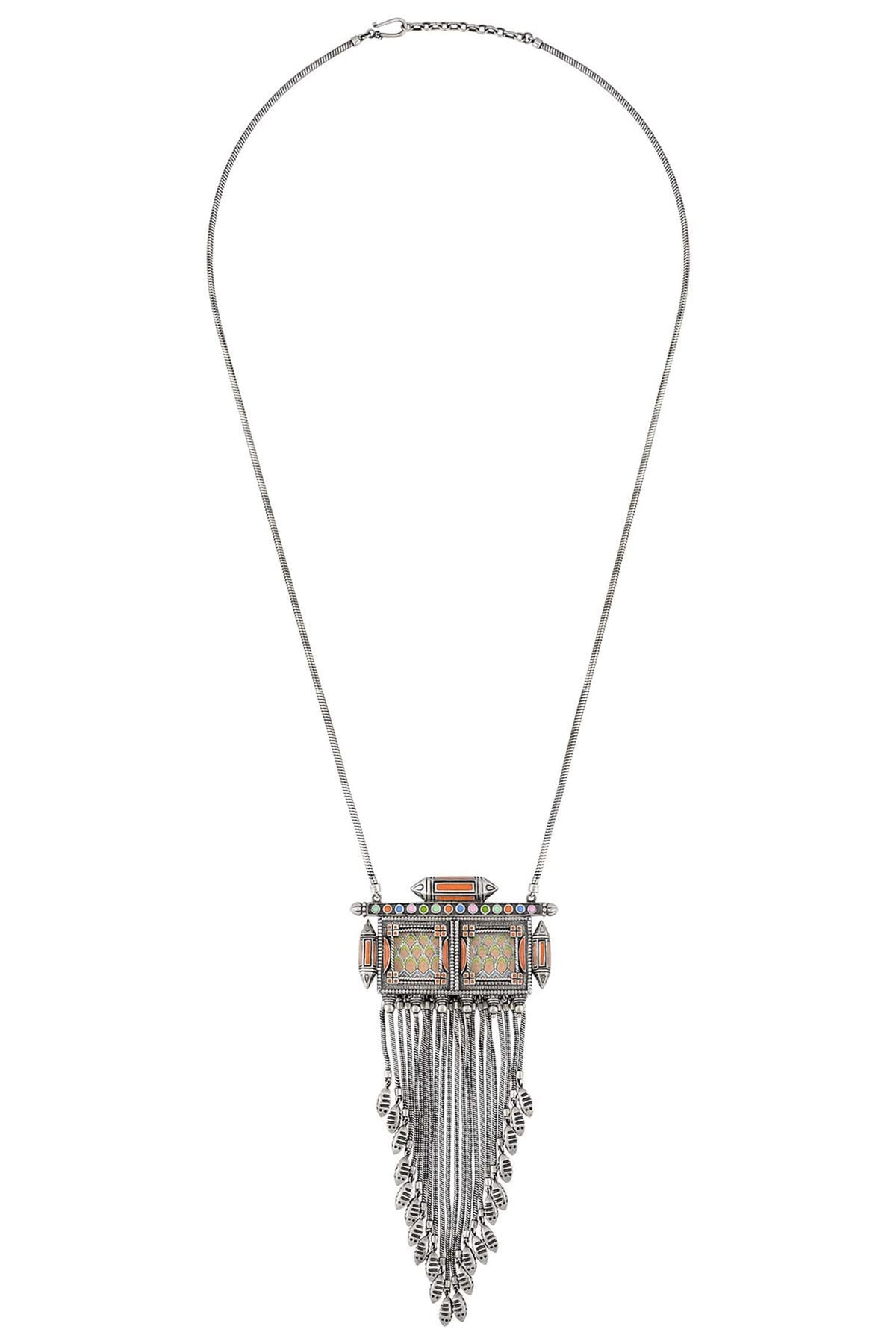 Hand Painted Taveez Necklace 