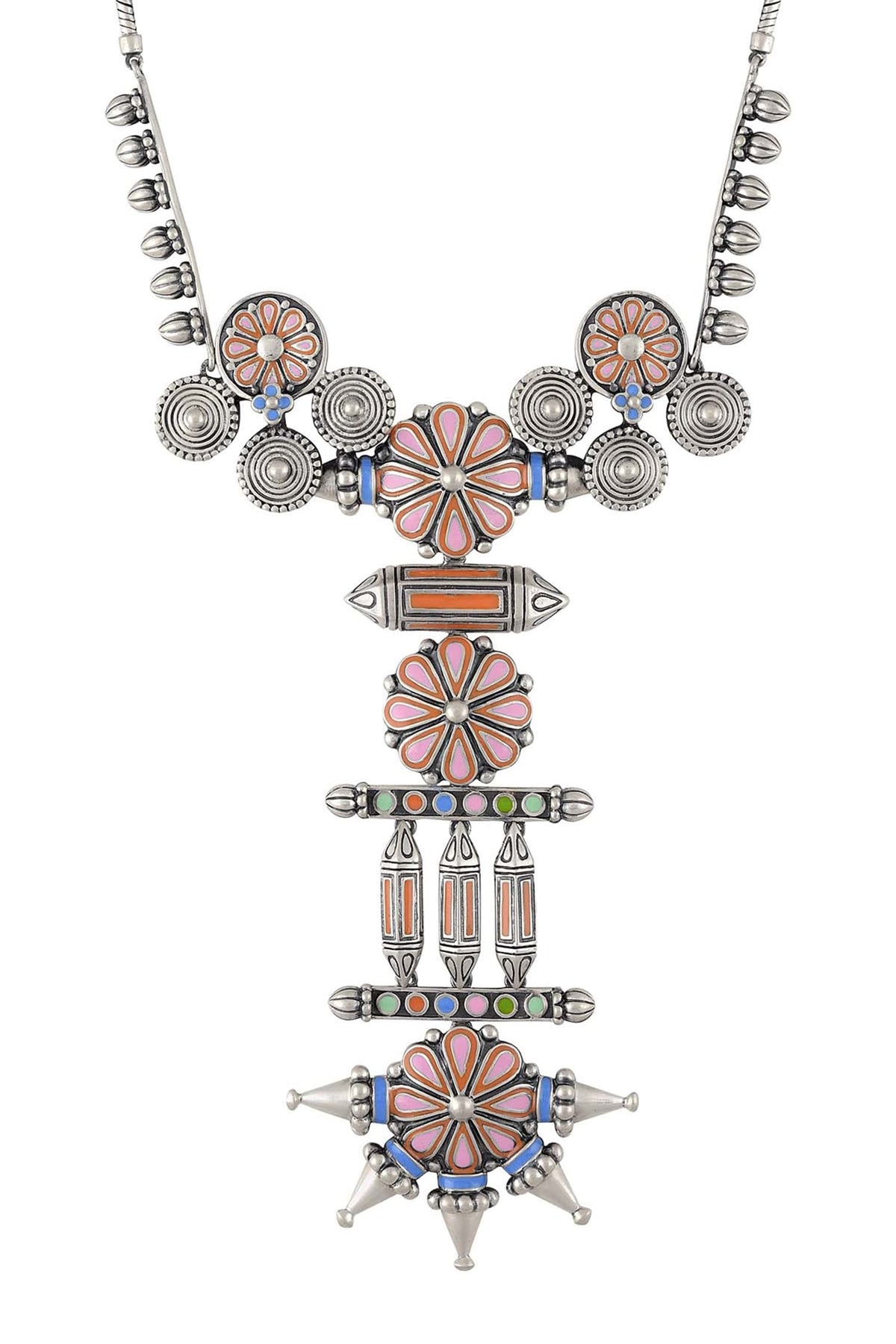 Flower Coin Taveez Necklace 