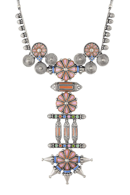 Flower Coin Taveez Necklace 