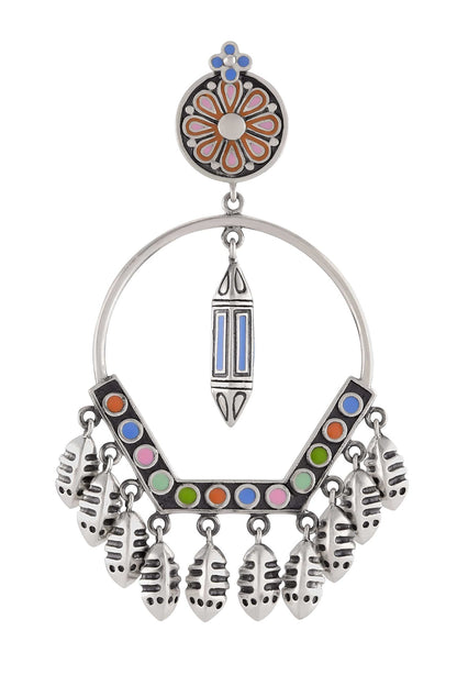 Enamel Taveez Fish Earrings 