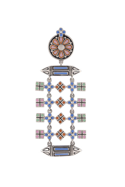 Taveez Square Charm Earrings 