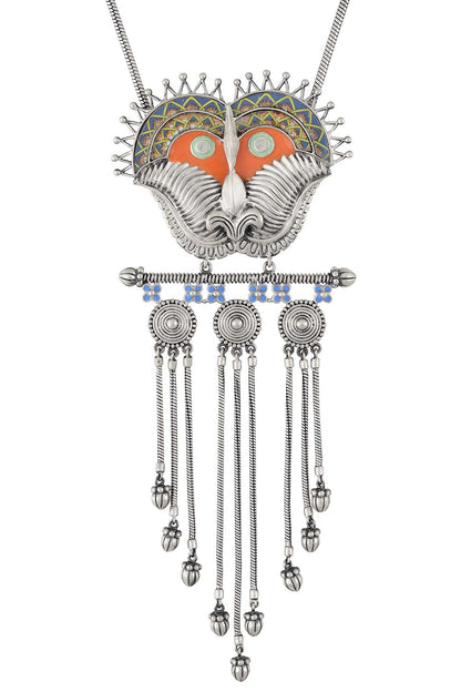 Kirti Mukha Coin Tassel Necklace 