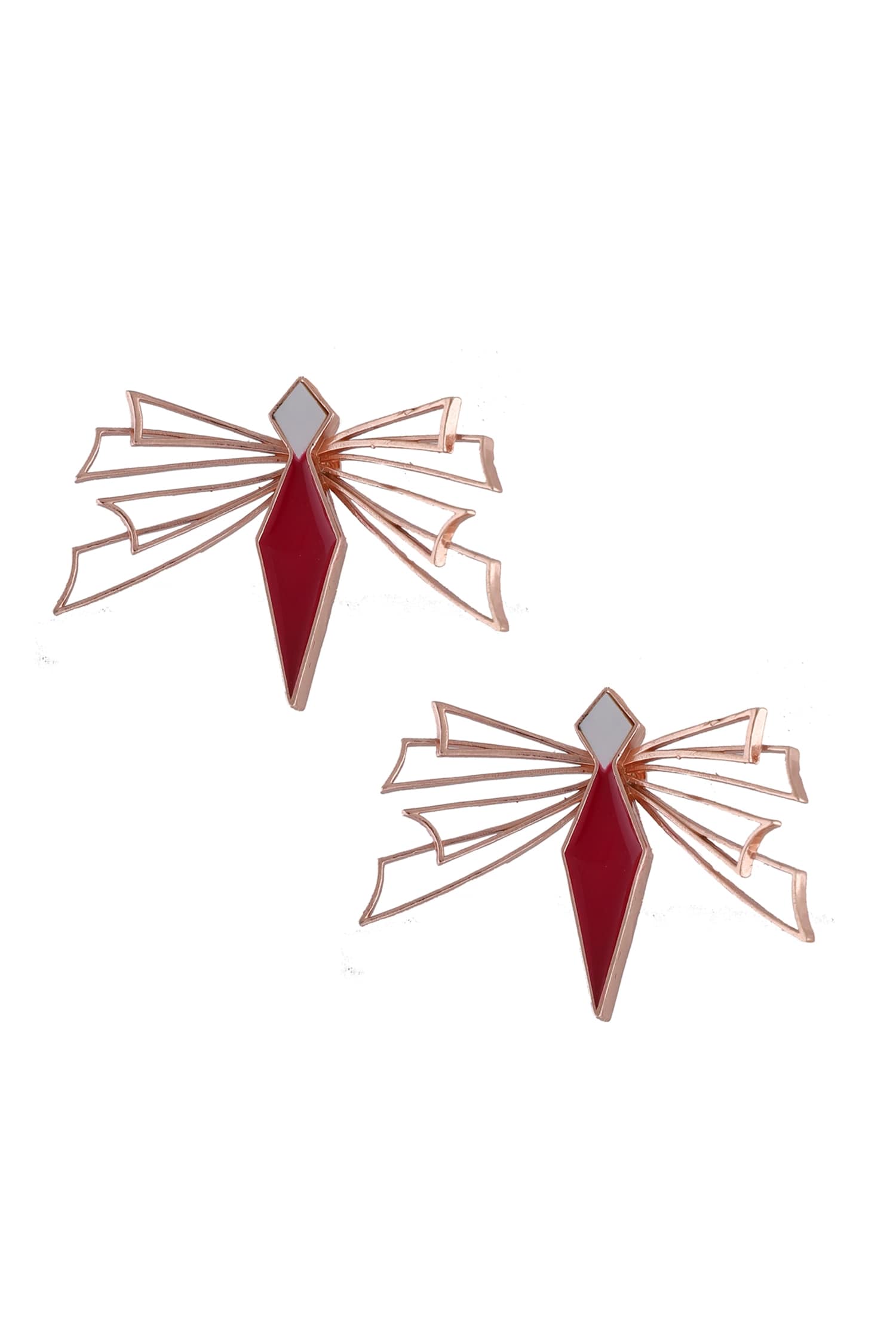 Eliza Enamelled Geometric Earrings 