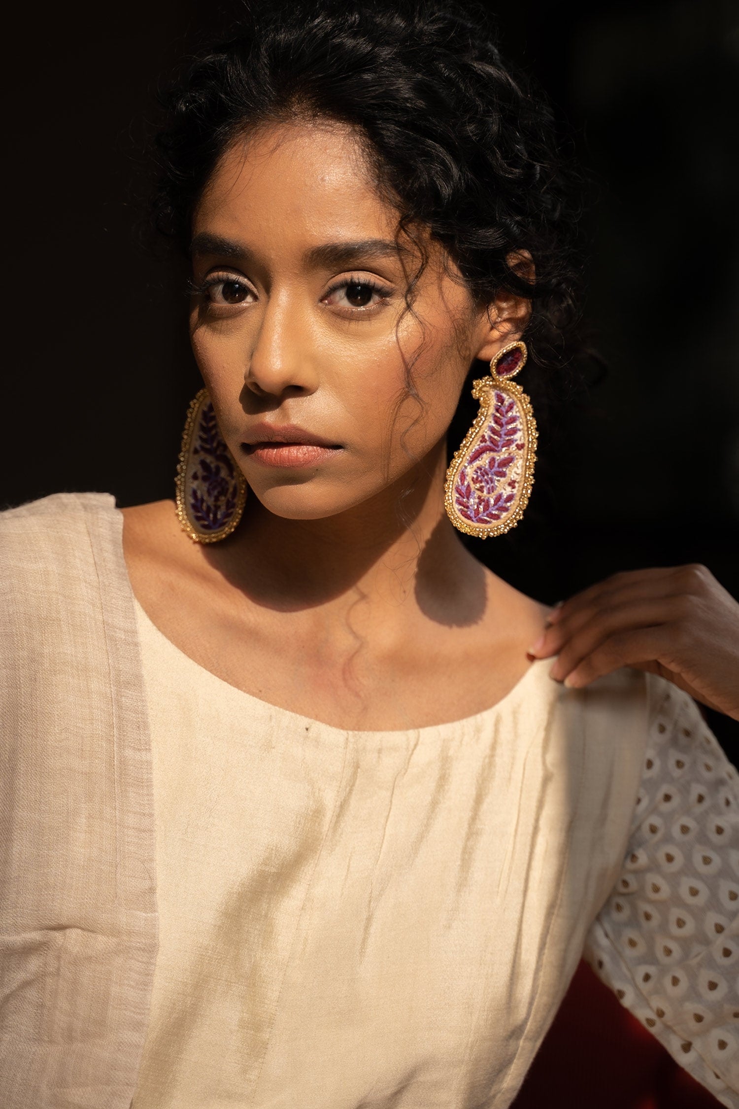 Handcrafted Paisley Shape Earrings 