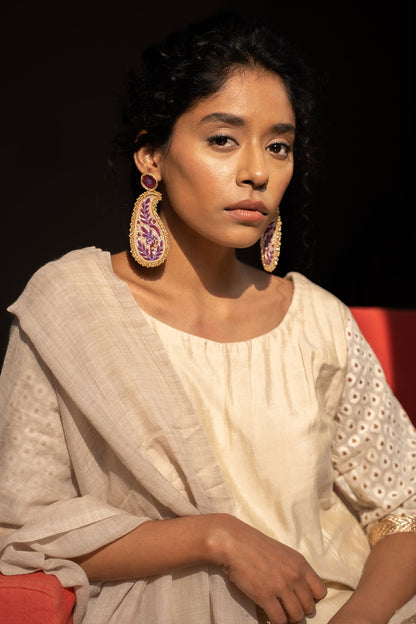 Handcrafted Paisley Shape Earrings 