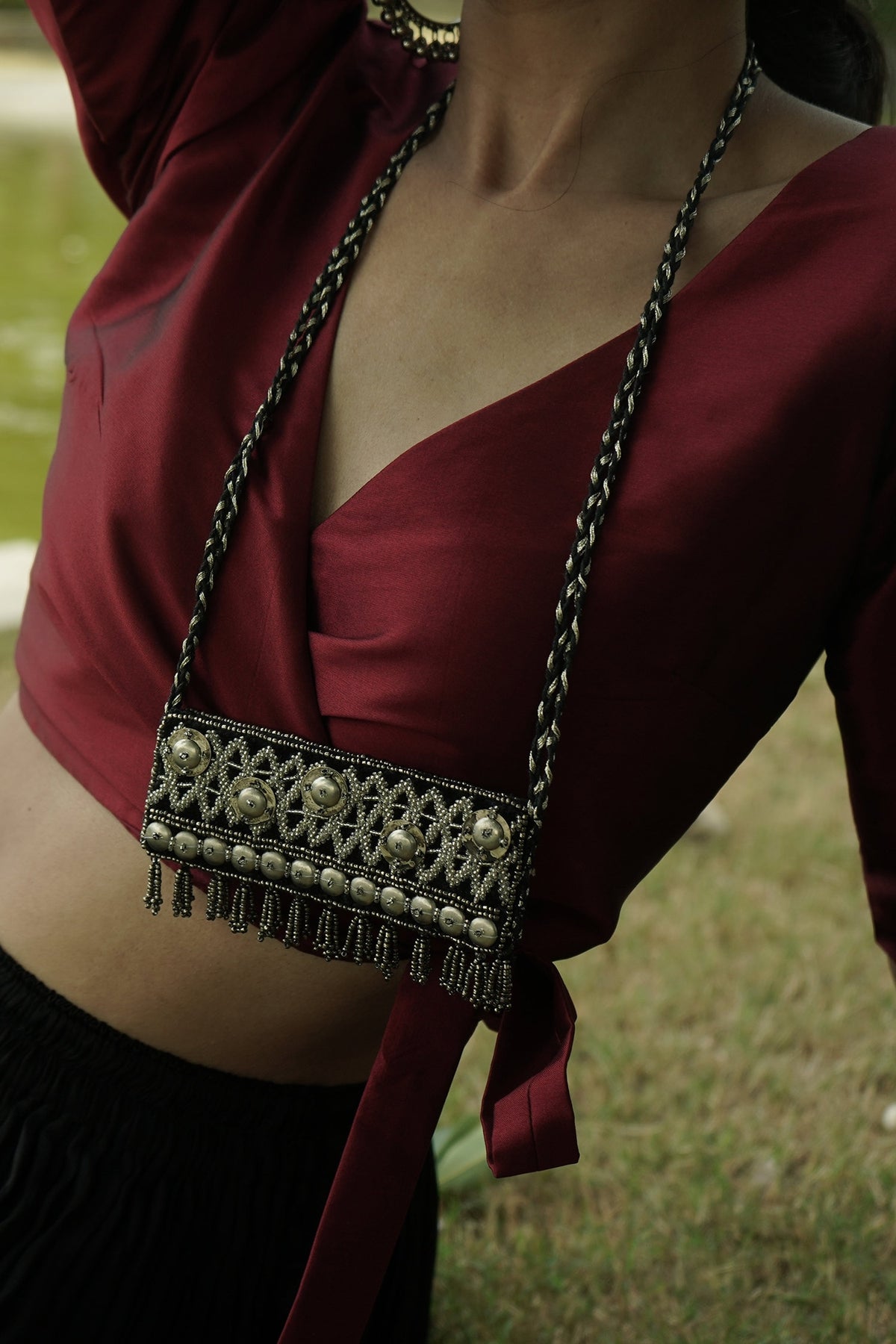 Handcrafted Long Pendant Necklace 