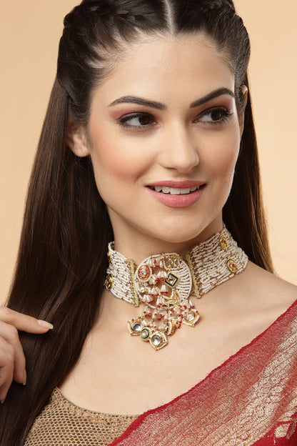 Pearl Embellished Choker 