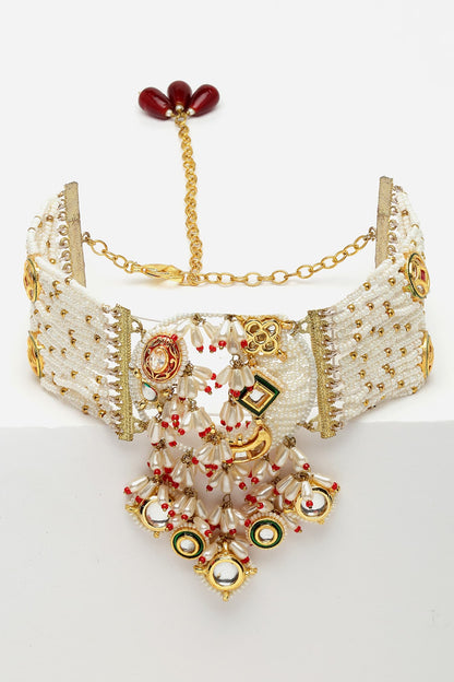 Pearl Embellished Choker 