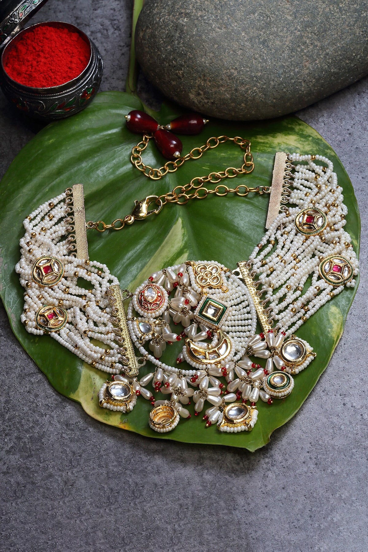 Pearl Embellished Choker 