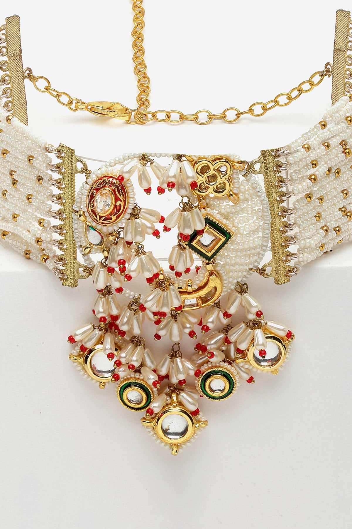 Pearl Embellished Choker 