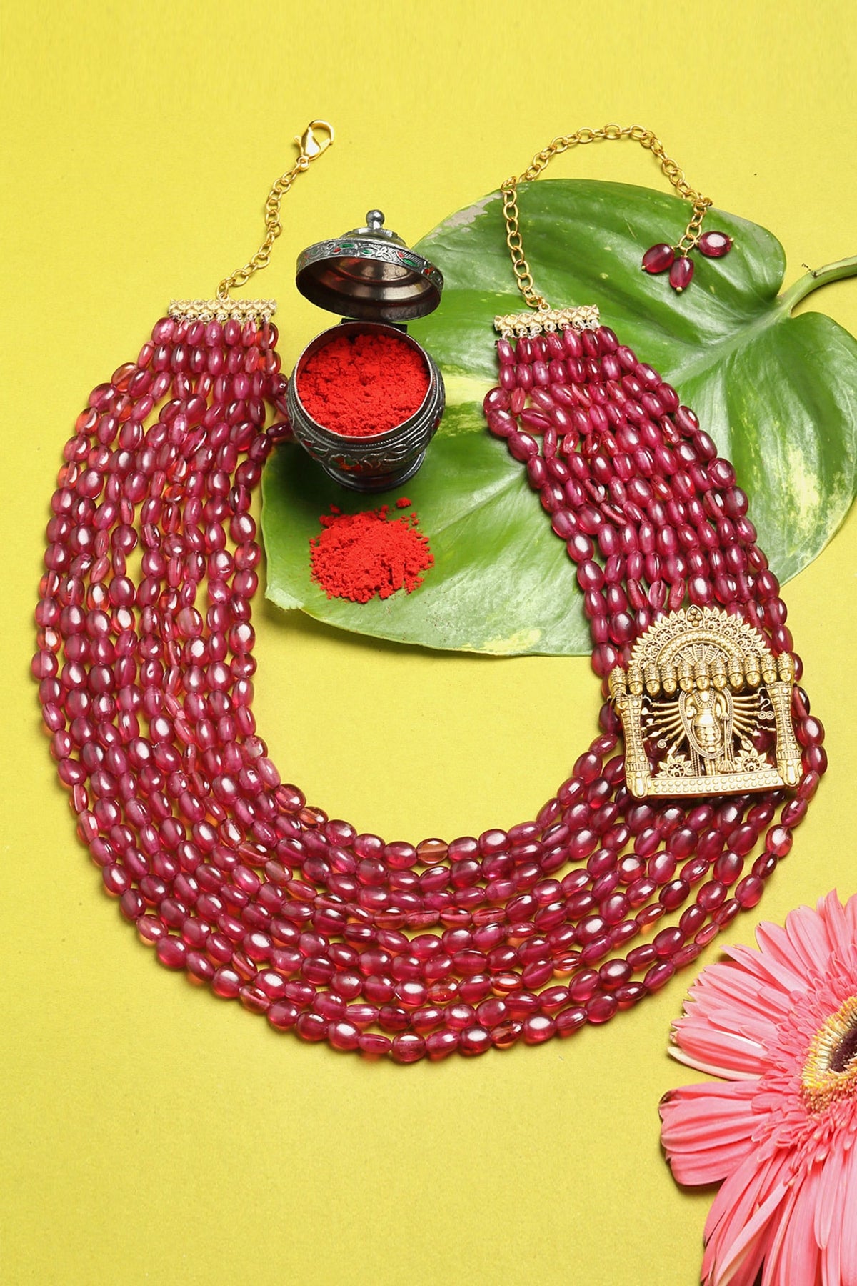 Stone Embellished Layered Necklace 