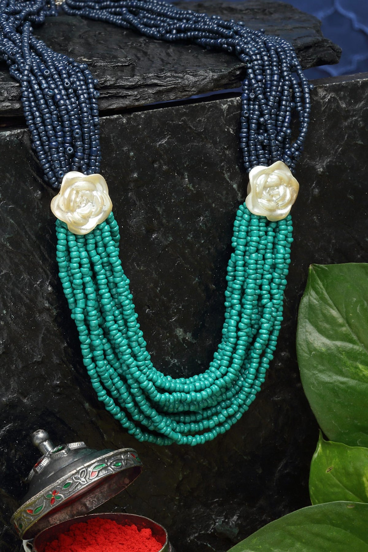 Pearl Embellished Layered Necklace 