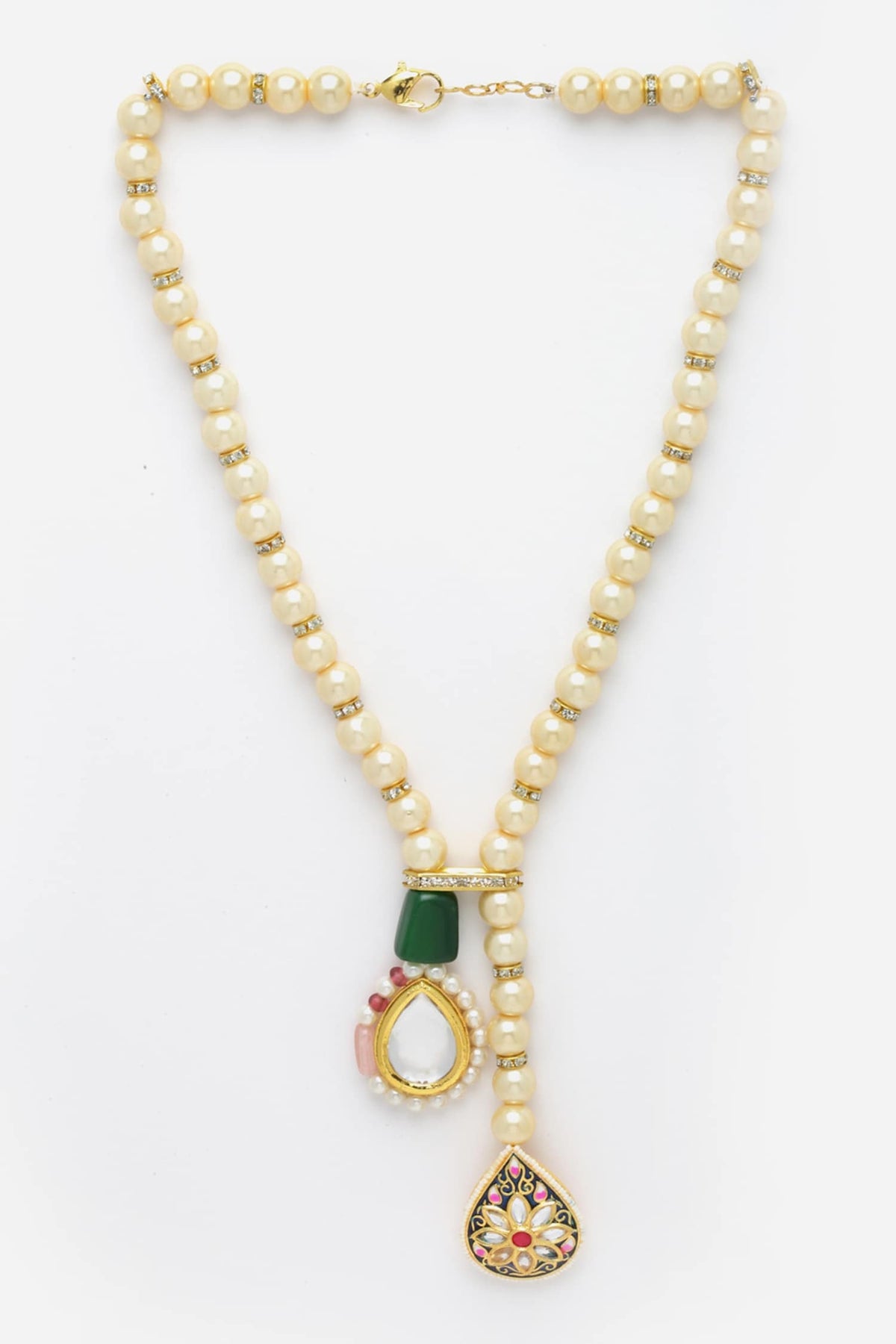 Pearl Embellished Pendant Necklace 