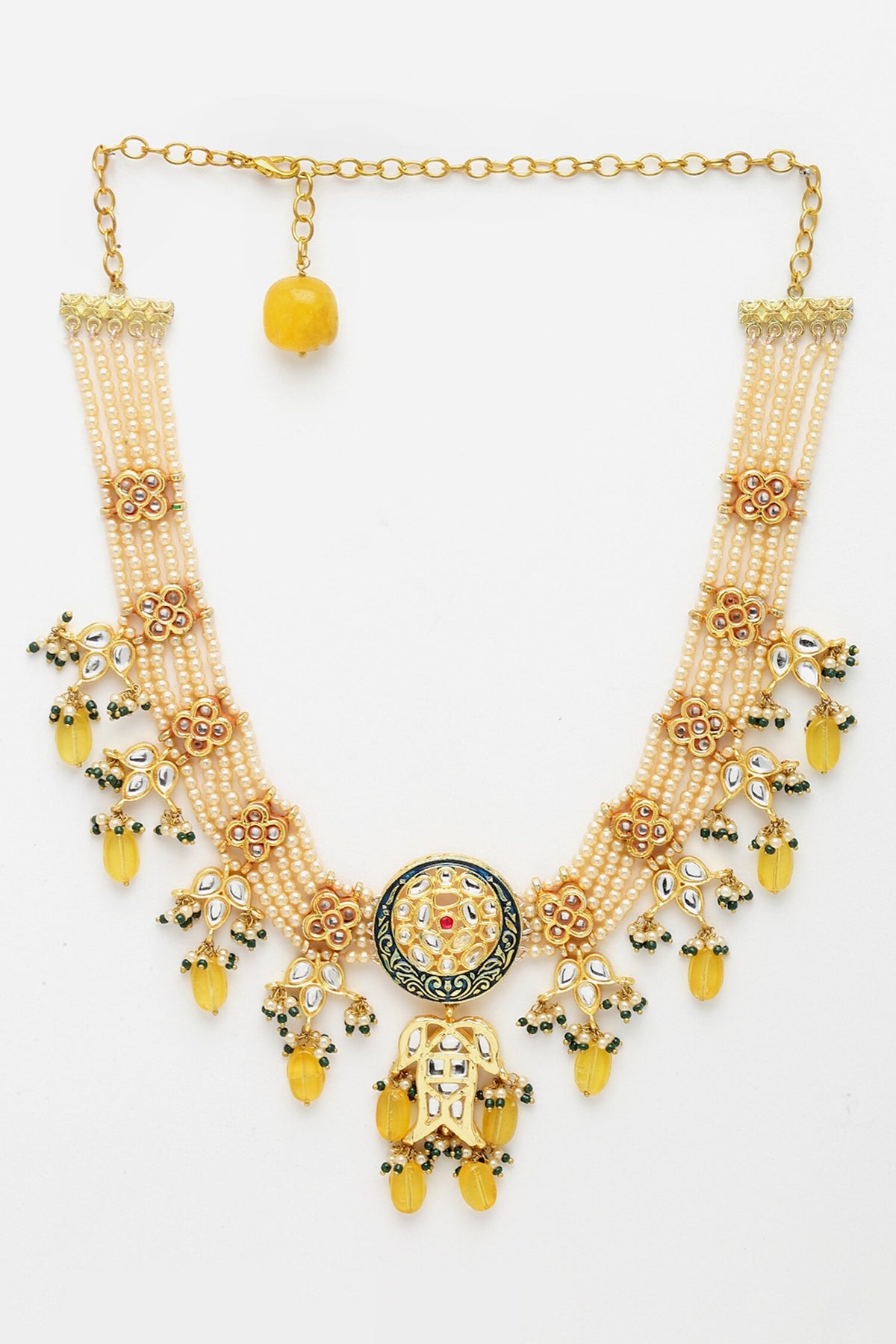 Kundan Embellished Pendant Necklace 