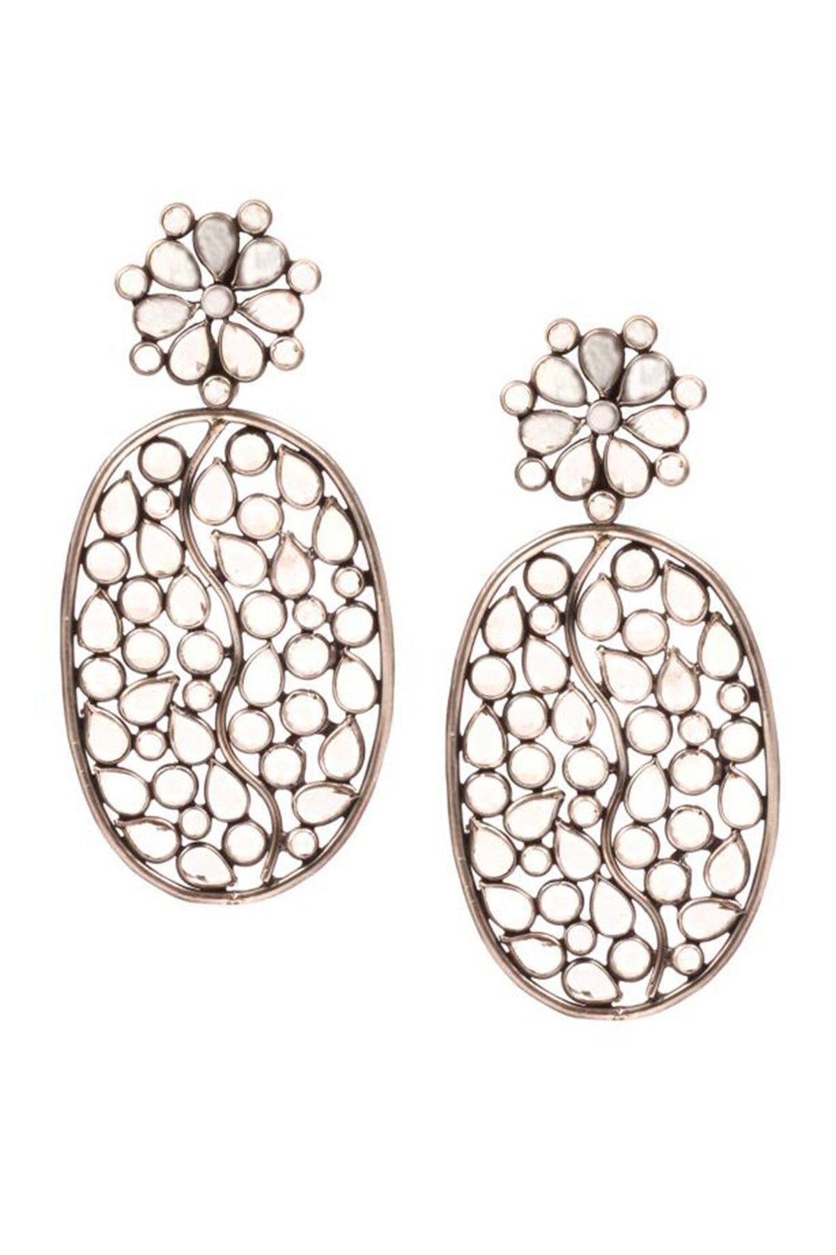 Stone Embellished Earrings 