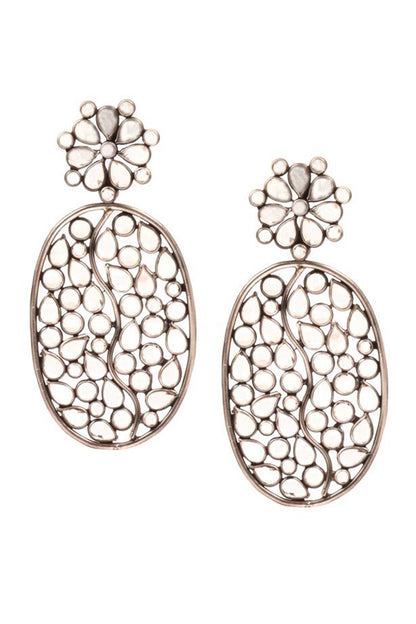 Stone Embellished Earrings 