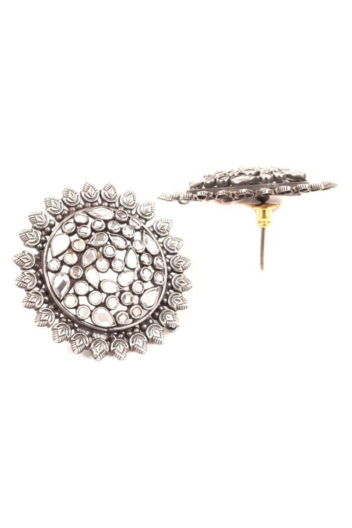 Stone Embellished Ear Studs 