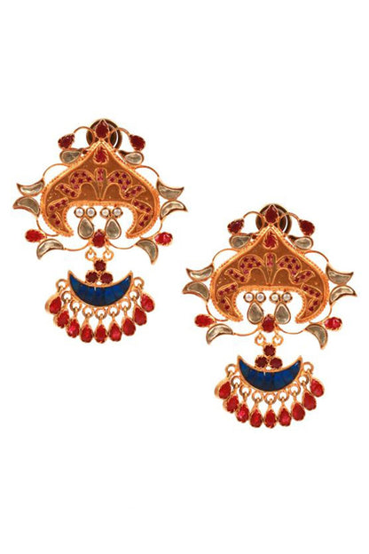 Stone Embellished Dangler Earrings 