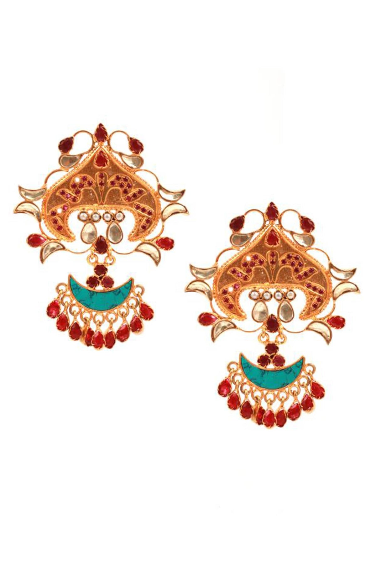 Stone Studded Dangler Earrings 
