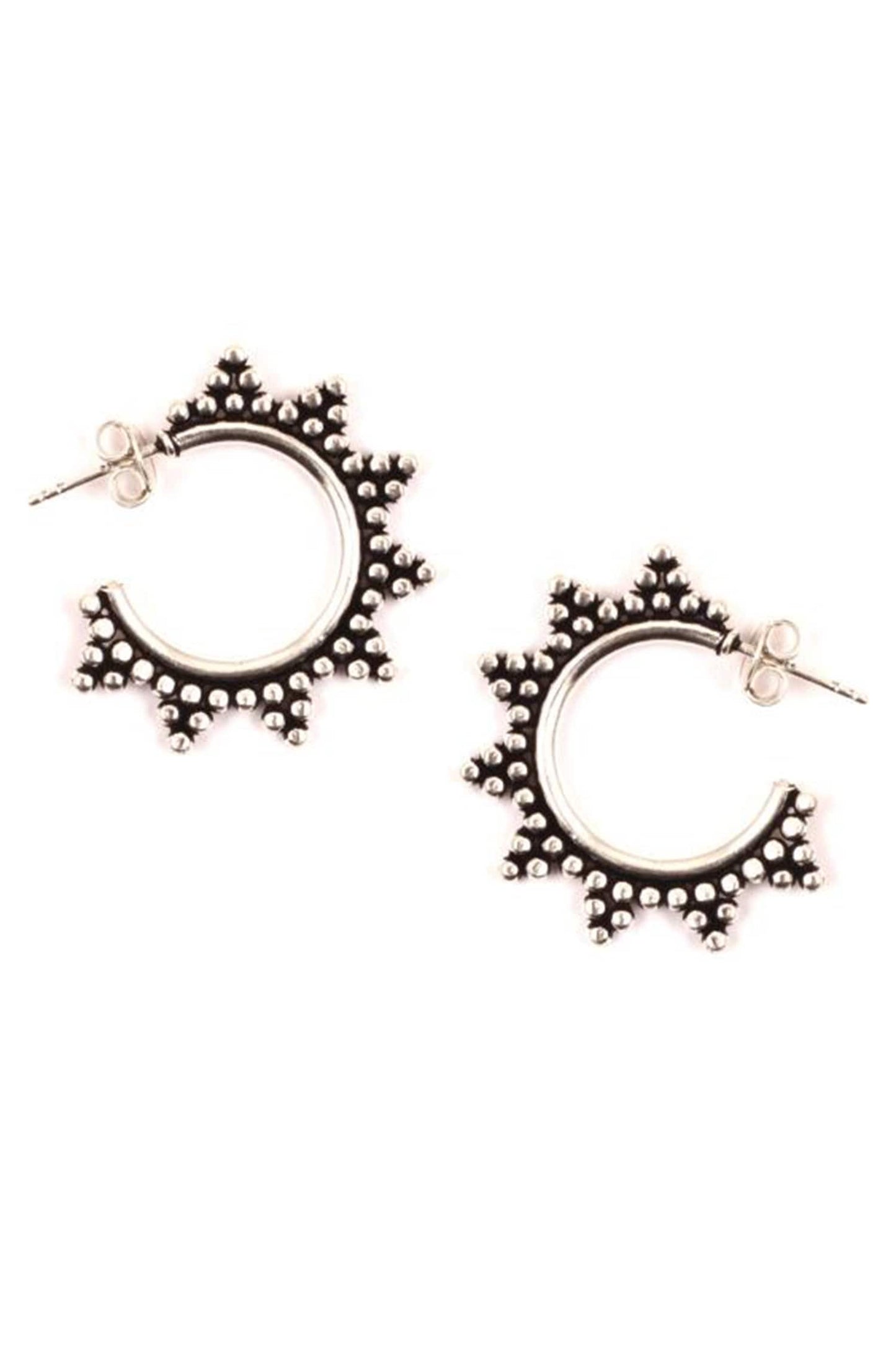 Stone Embellished Hoops 