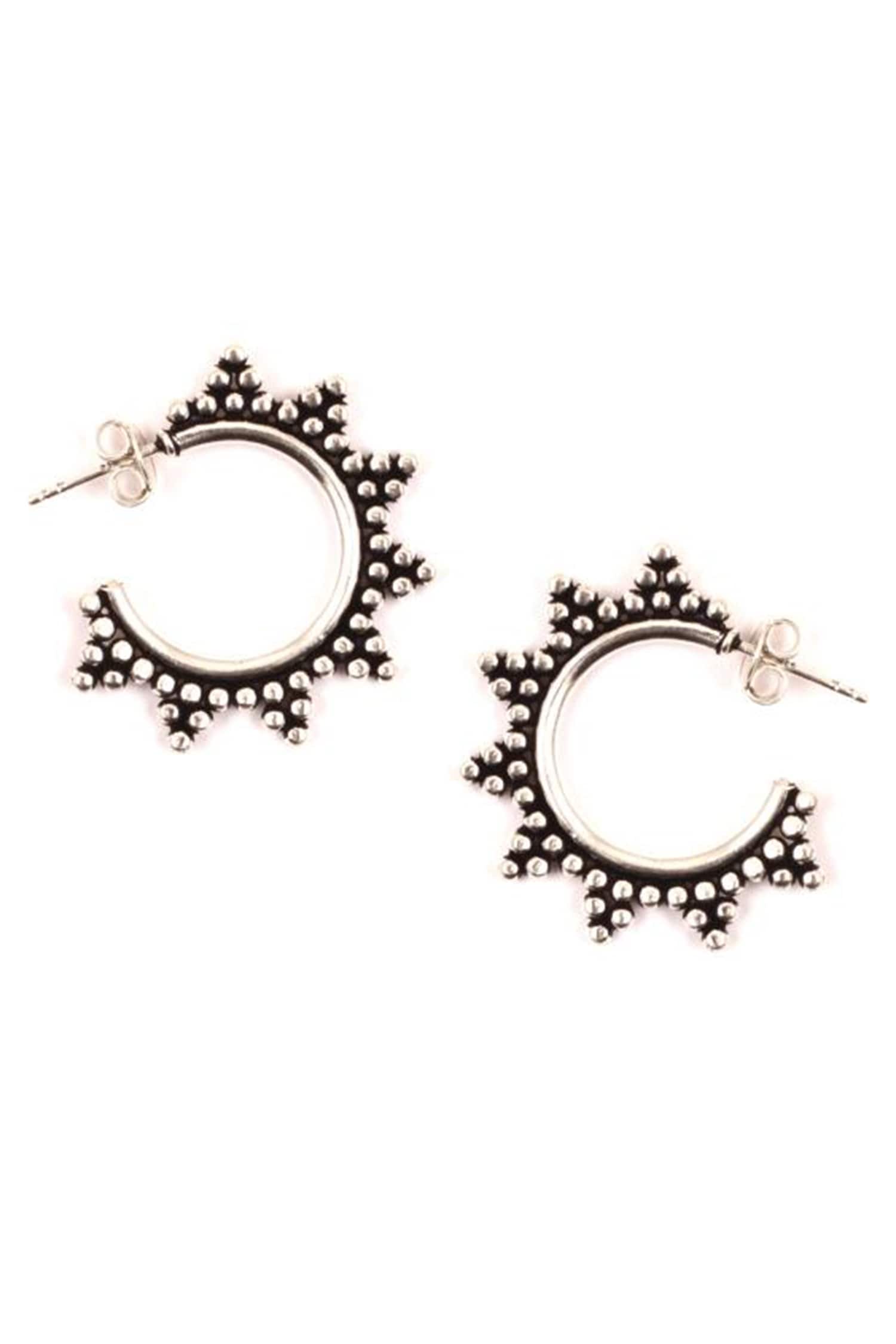 Stone Embellished Hoops 