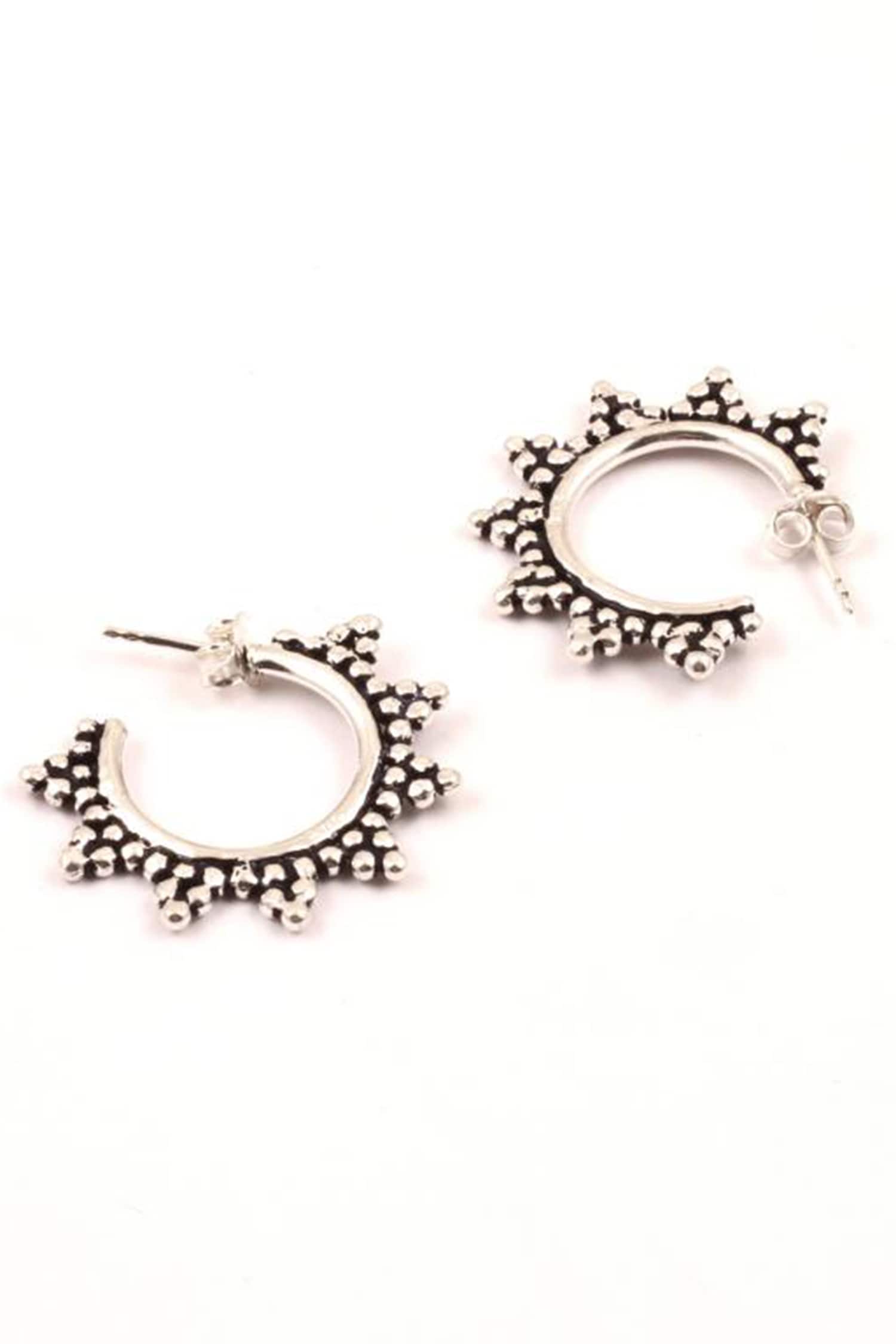 Stone Embellished Hoops 