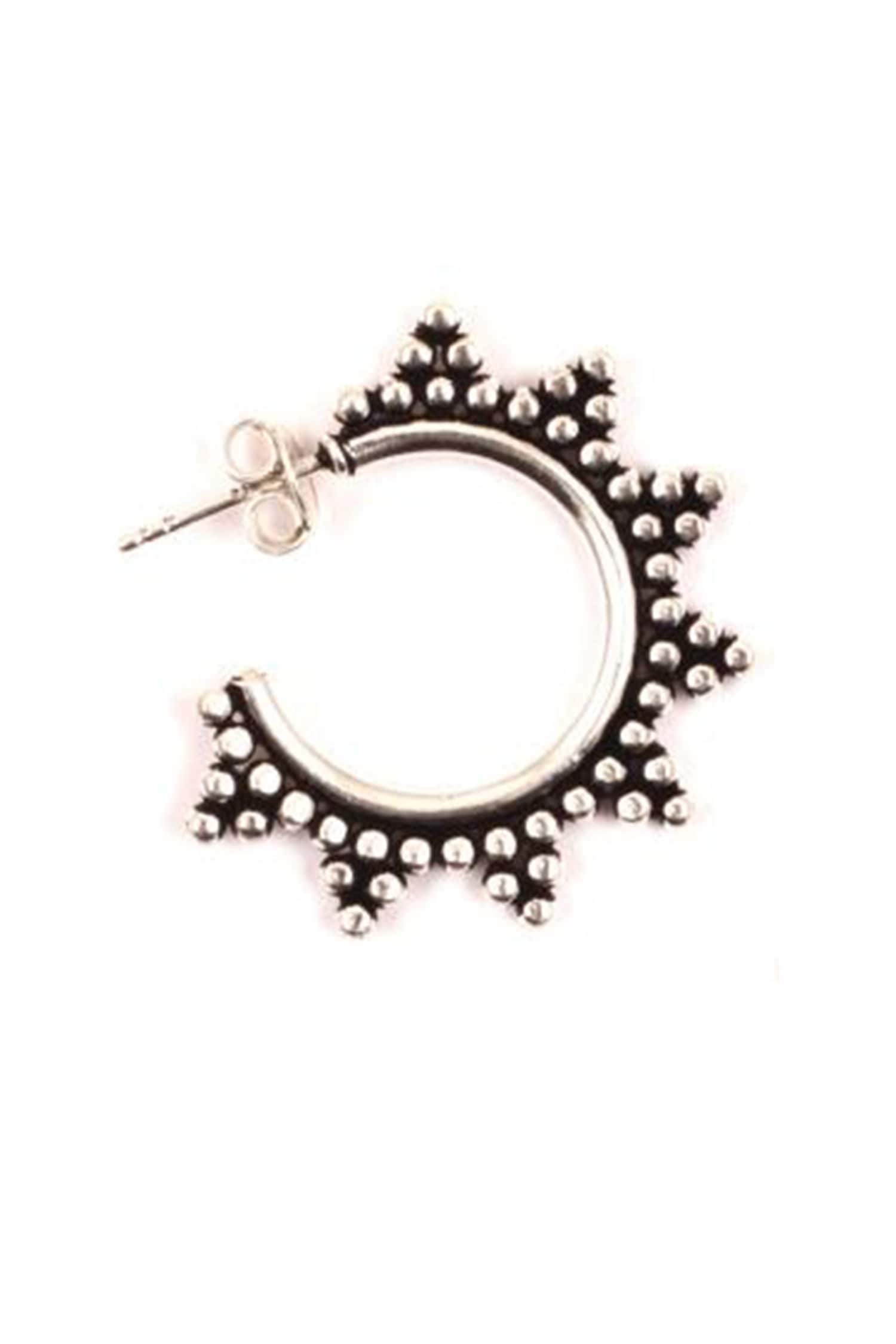 Stone Embellished Hoops 