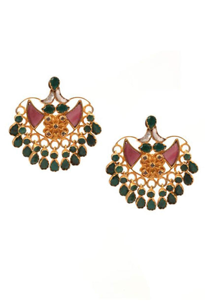 Stone Embellished Drop Earrings 