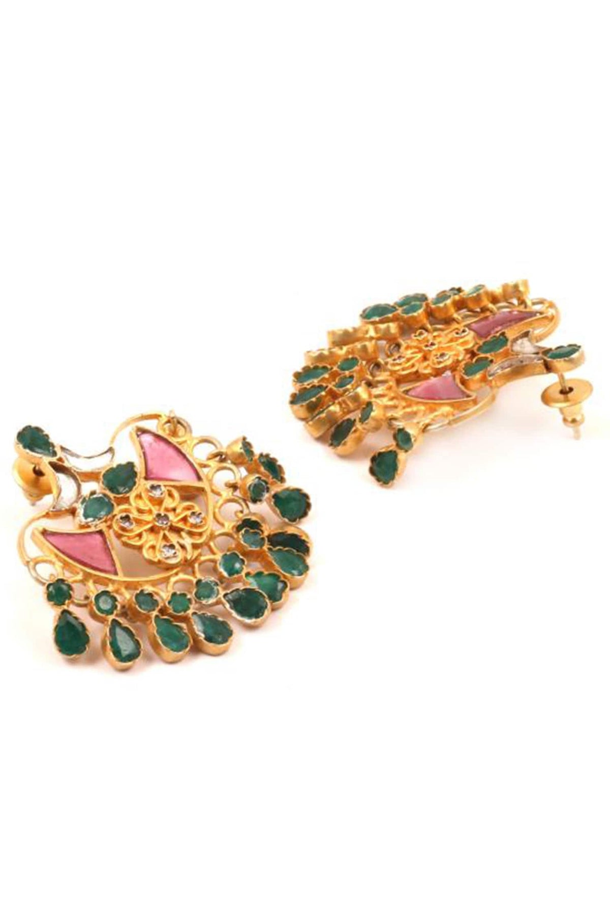 Stone Embellished Drop Earrings 