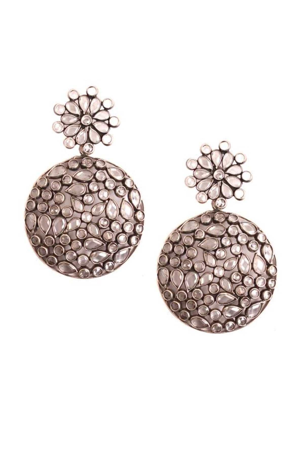 Stone Studded Dangler Earrings 