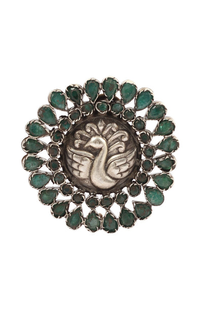 Peacock Stone Embellished Earrings 