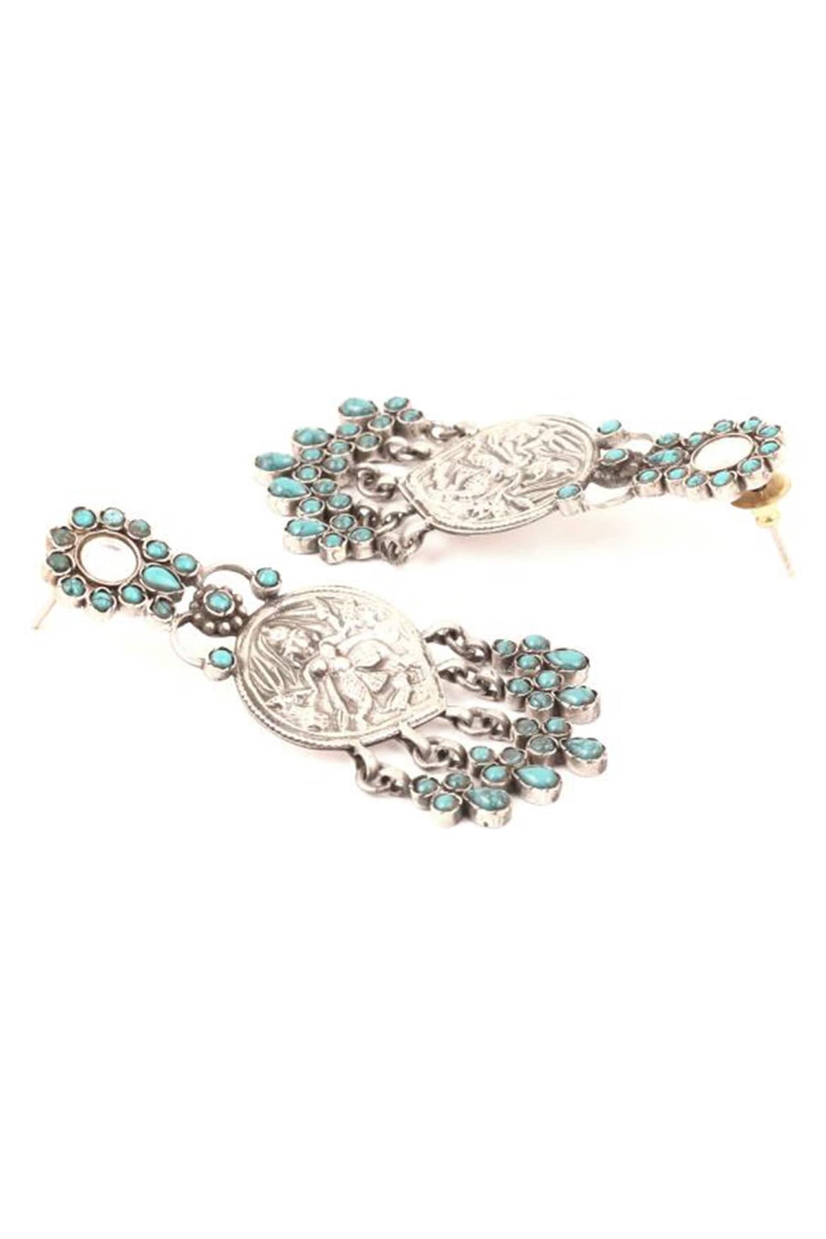 Carved Temple Earrings 