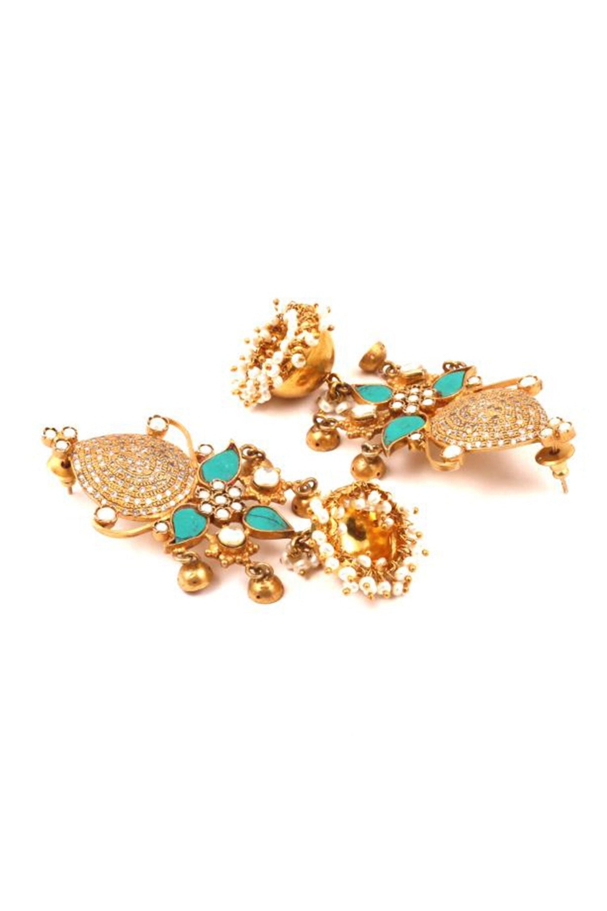 Stone Embellished Jhumkas 