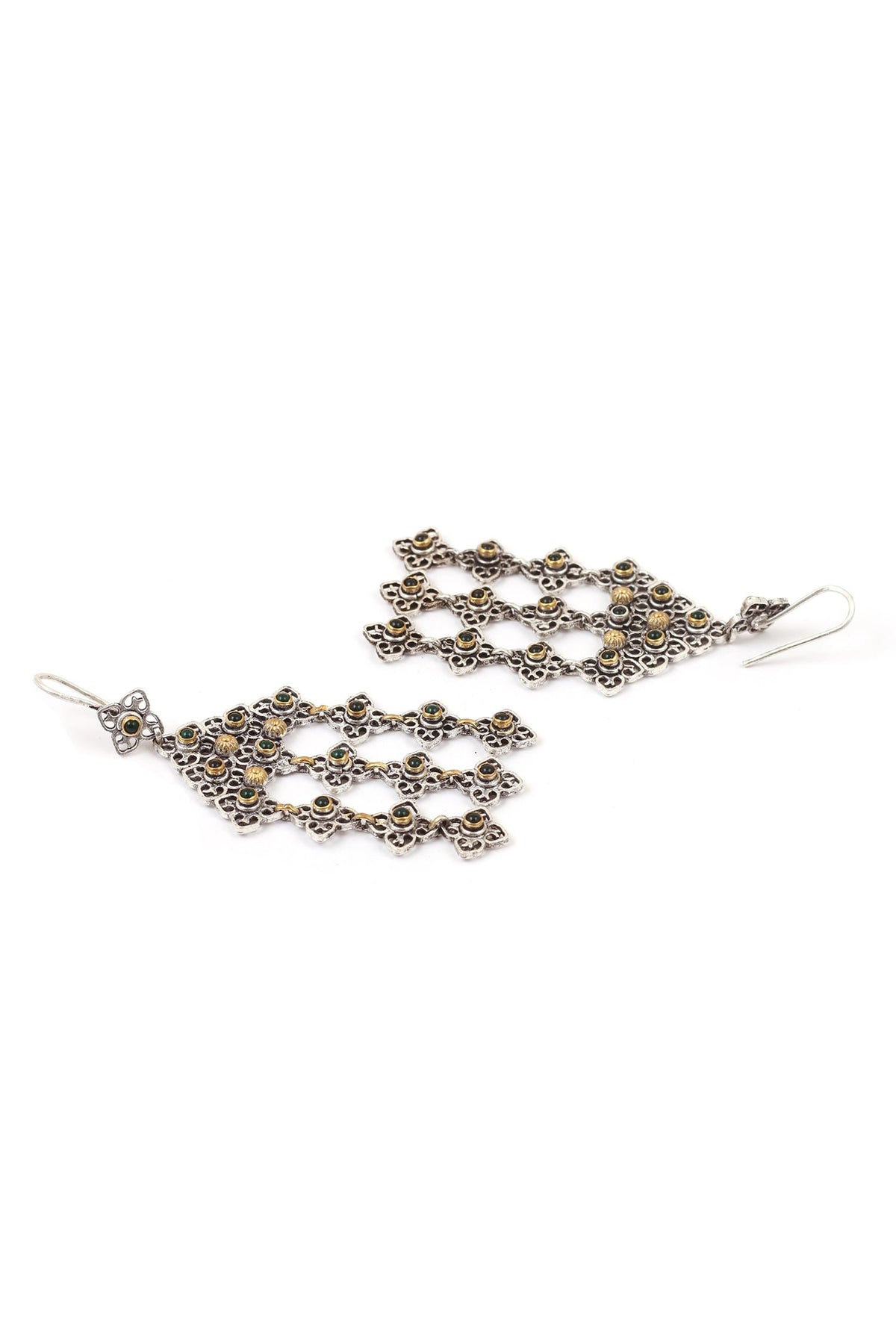 Handcrafted Cutwork Dangler Earrings 