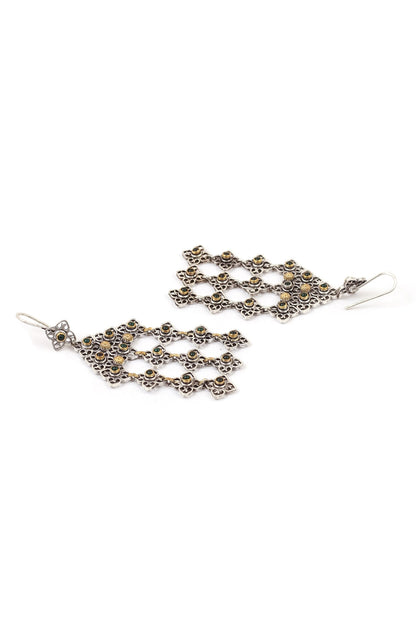 Handcrafted Cutwork Dangler Earrings 