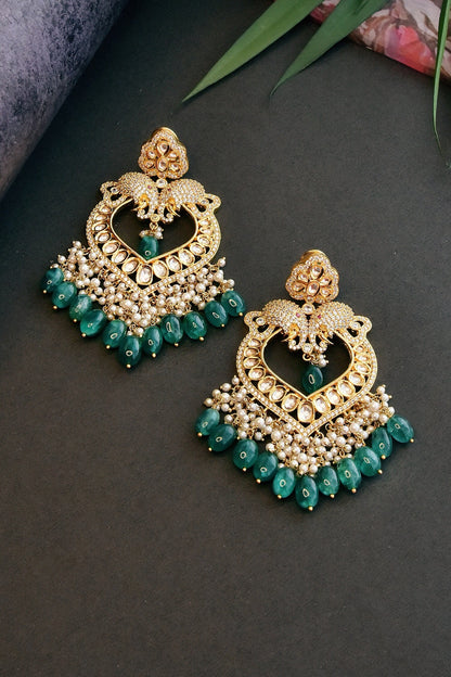 Heart Shape Dangler Earrings 