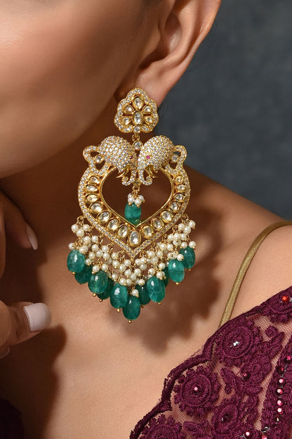 Heart Shape Dangler Earrings 