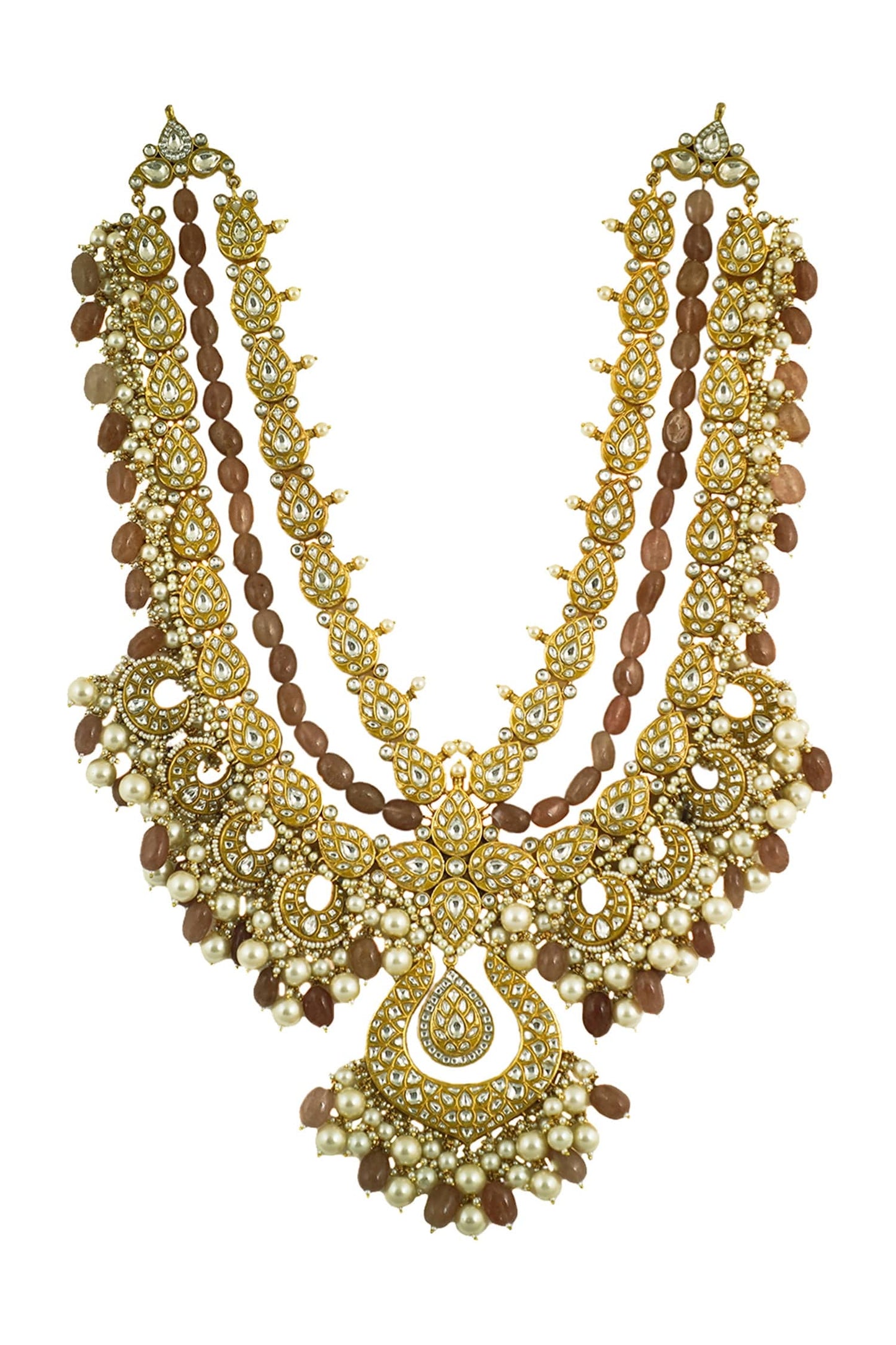 Jadtar Stone Encrusted Necklace Set 