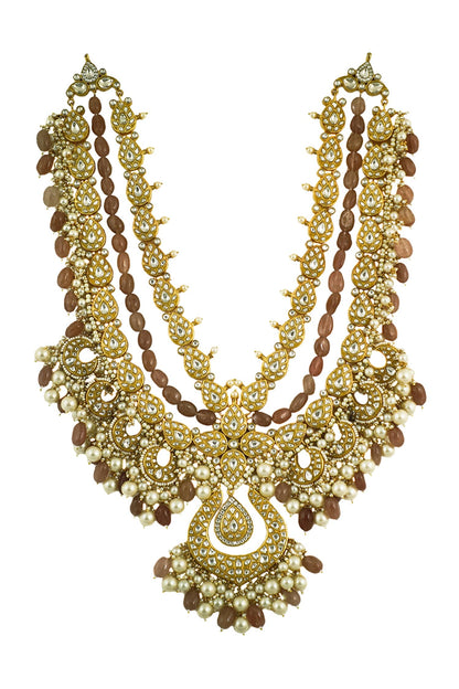 Jadtar Stone Encrusted Necklace Set 