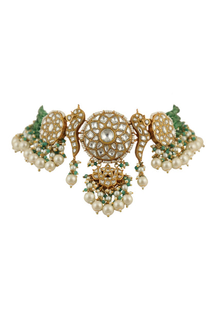 Pearl Embellished Choker Set 