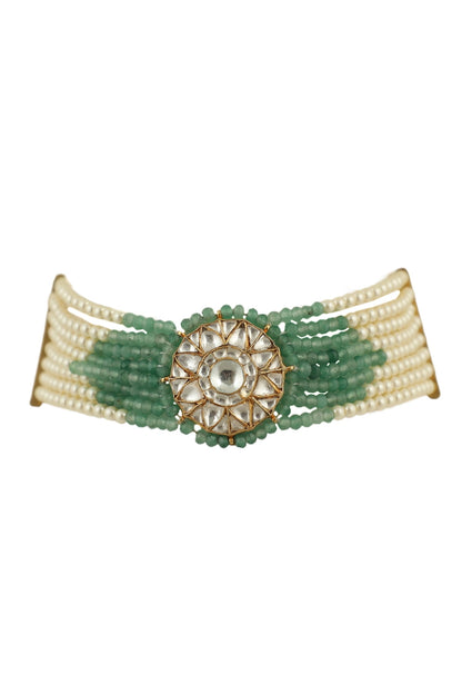 Multi Layered Beaded Choker Set 