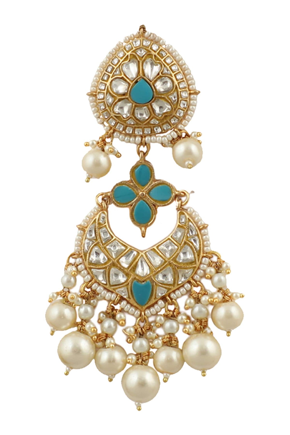 Stone Embellished Dangler Earrings 