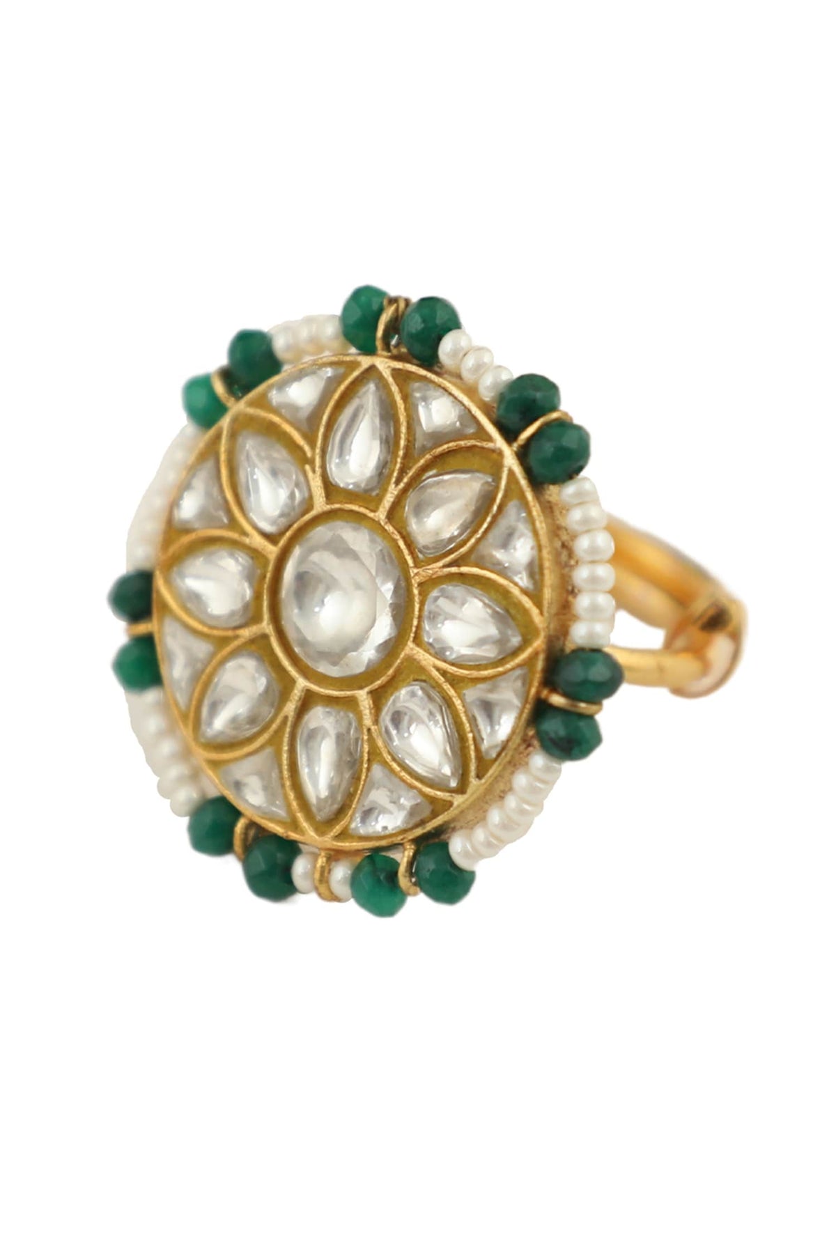 Jadau Floral Ring 