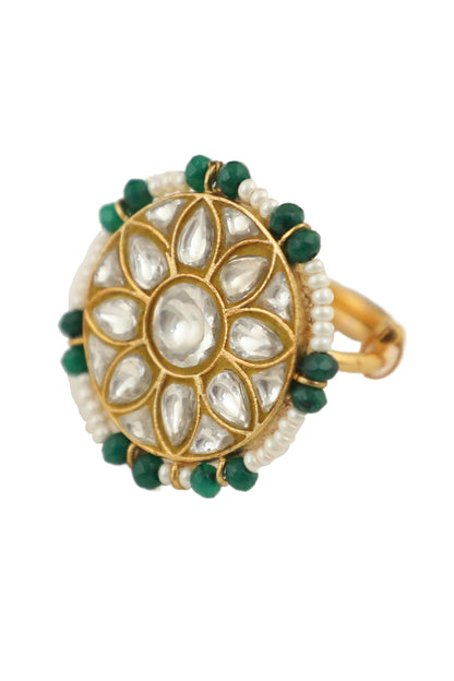 Jadau Floral Ring 