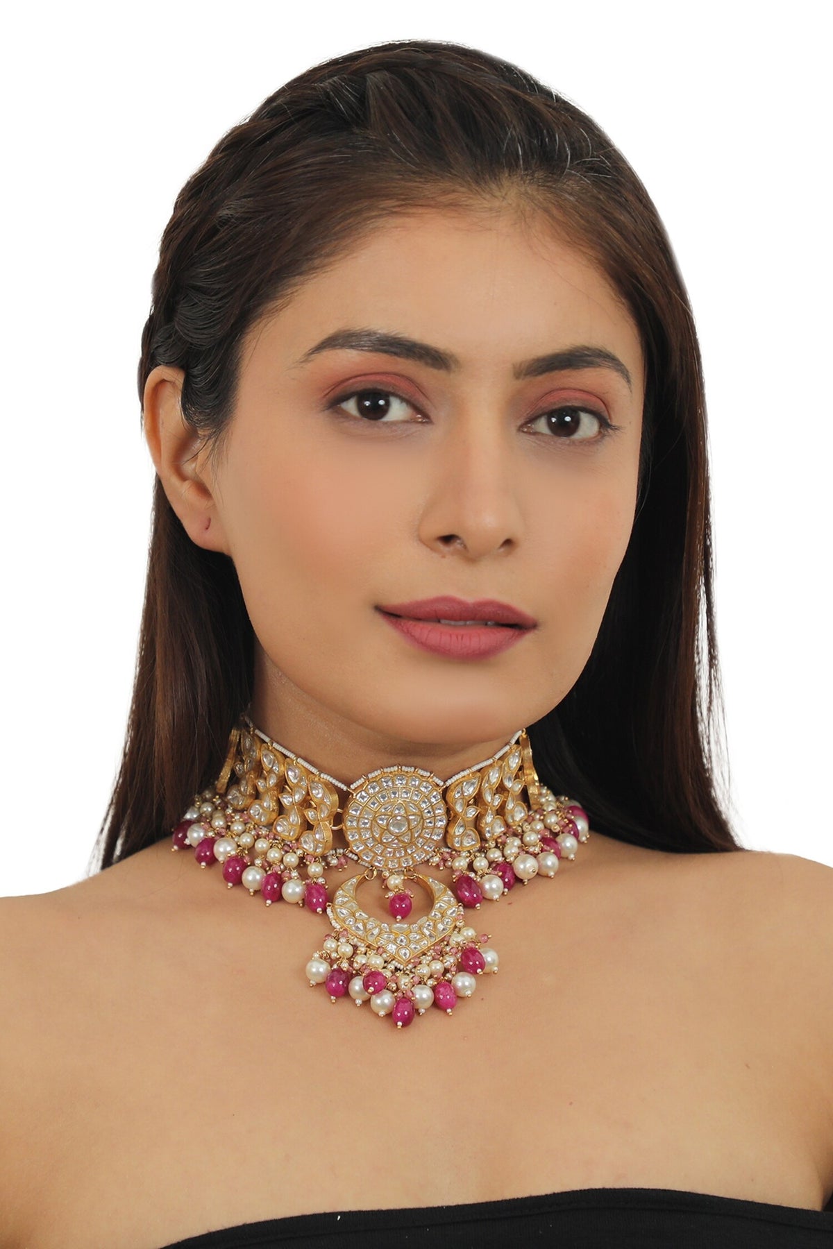 Jadtar Stone Encrusted Choker Set 