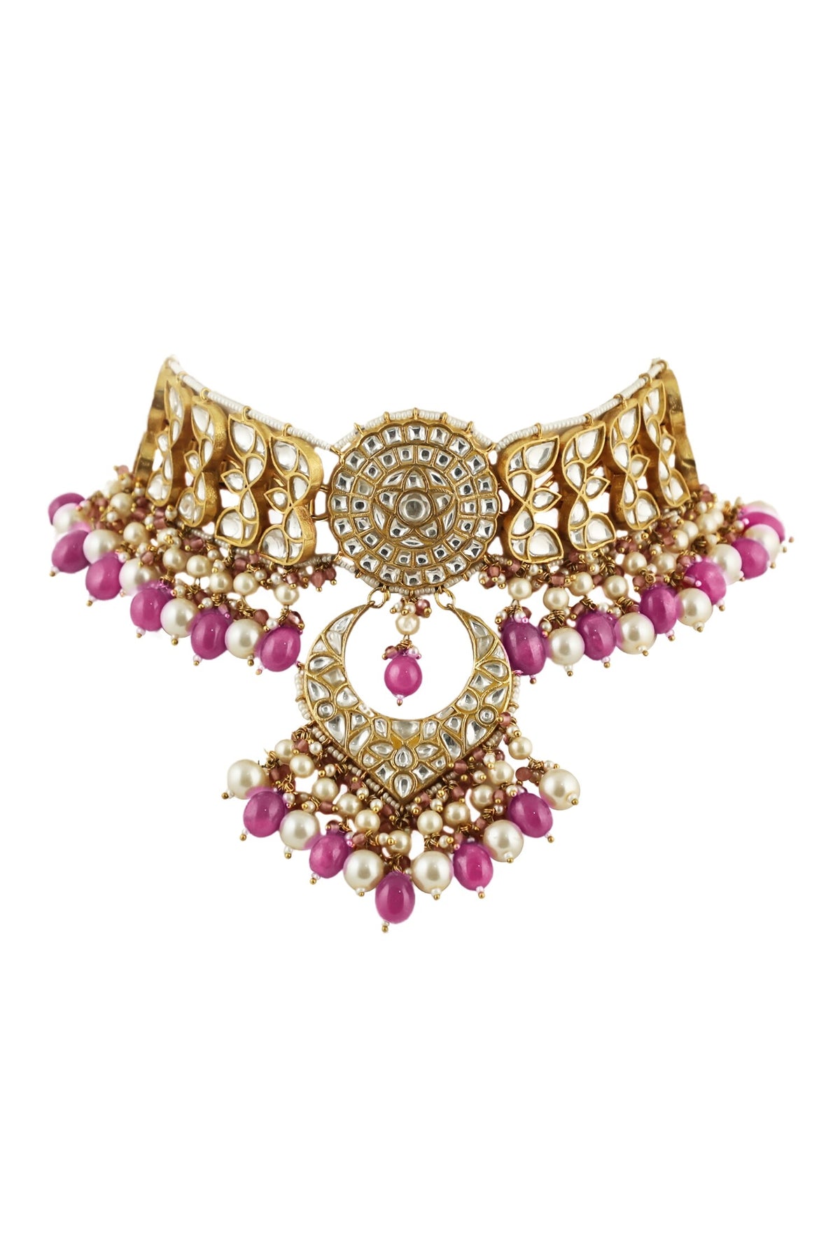 Jadtar Stone Encrusted Choker Set 