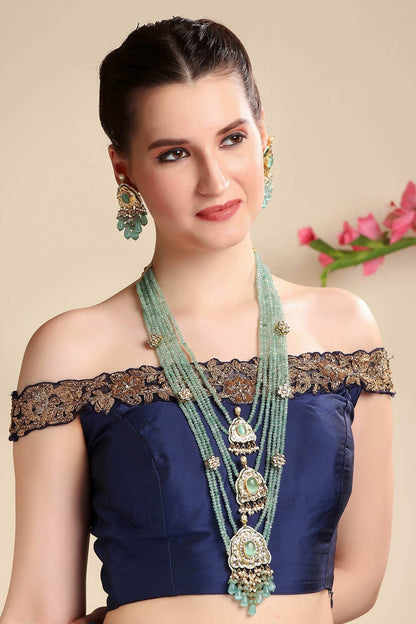 Multi Layered Long Necklace Set 