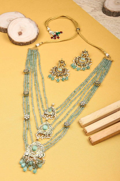 Multi Layered Long Necklace Set 